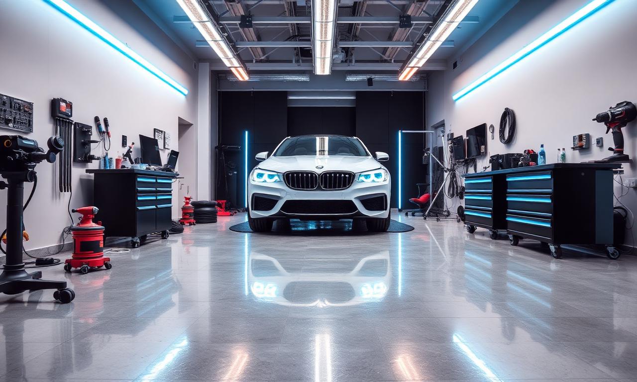 Wnętrze studia detailingu Auto Blask